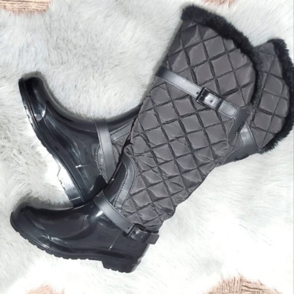 New Michael Kors Quilted Shearling Winter Belted Boots- Size 7 - Picture 3 of 14